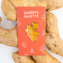 Load image into Gallery viewer, Ginger enamel pin designed by Sherry's Palette
