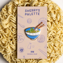 Load image into Gallery viewer, Noodle Soup enamel pin designed by Sherry's Palette