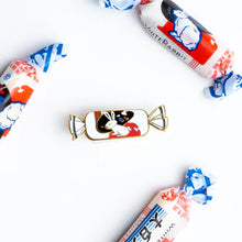 Load image into Gallery viewer, White Rabbit Candy enamel pin designed by Sherry's Palette