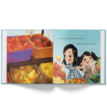 Load image into Gallery viewer, 5 Senses at the Farmers Market (all about your Five Senses for Preschool and Kindergarten): Learn about Sight, Sound, Smell, Taste, and Touch Through a Story of Two Sisters Exploring a Farmers Market