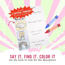 Load image into Gallery viewer, I Found It! by Katrina Liu - See It, Say It Activity Sheets for kids by Lycheepress