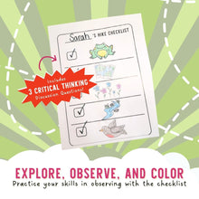 Load image into Gallery viewer, Let's Go on a Hike by Katrina Liu - Hike Checklist Activity Sheets for kids by Lycheepress