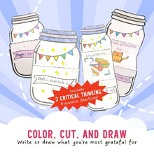 Load image into Gallery viewer, The Gratitude Jar by Katrina Liu - Gratitude Jar Activity Sheets for kids by Lycheepress