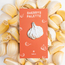 Load image into Gallery viewer, Garlic enamel pin designed by Sherry&#39;s Palette
