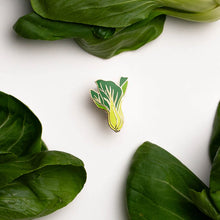 Load image into Gallery viewer, Bok Choy enamel pin designed by Sherry&#39;s Palette
