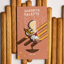Load image into Gallery viewer, Yan Yan Snack enamel pin designed by Sherry&#39;s Palette
