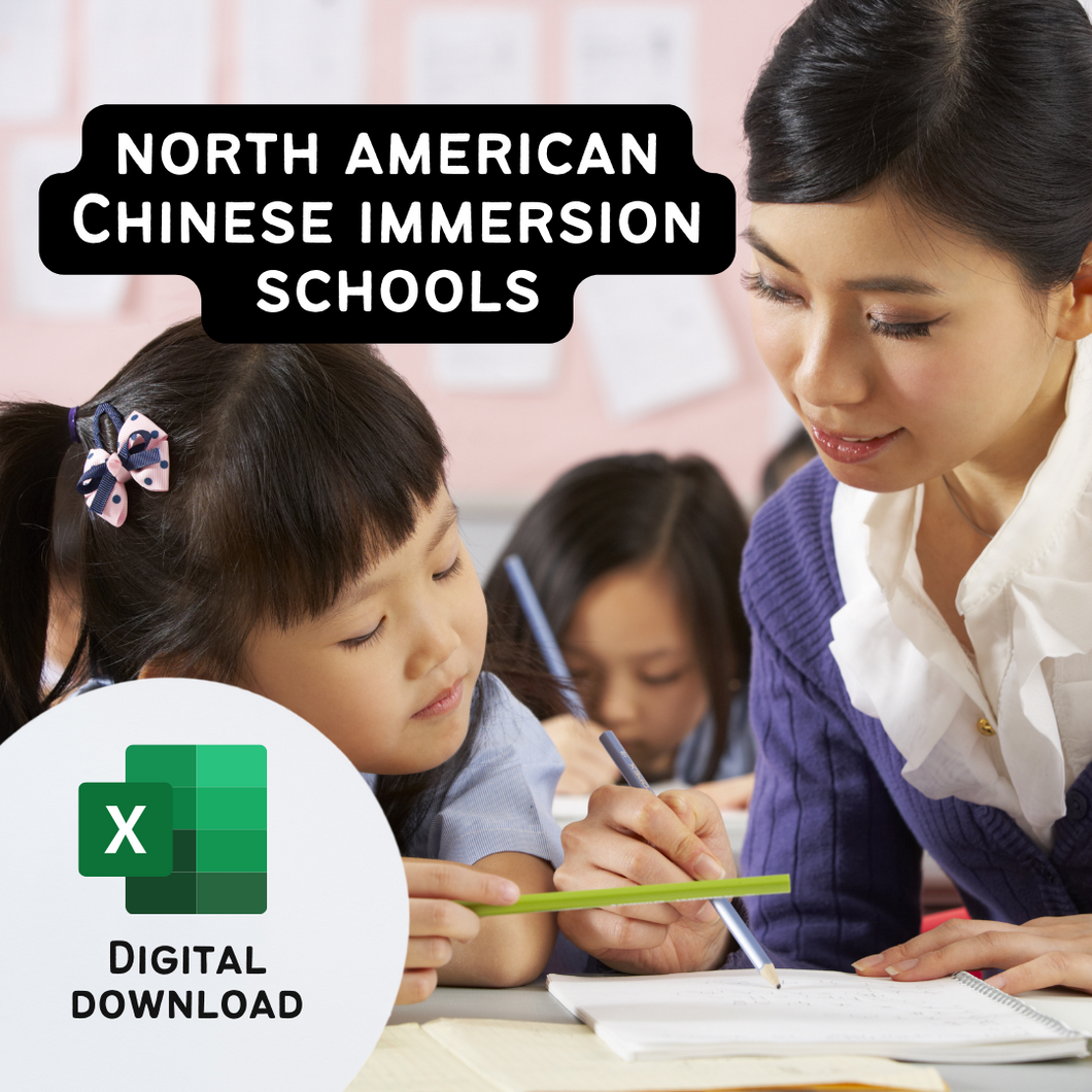 North American Chinese/Mandarin School Contact List