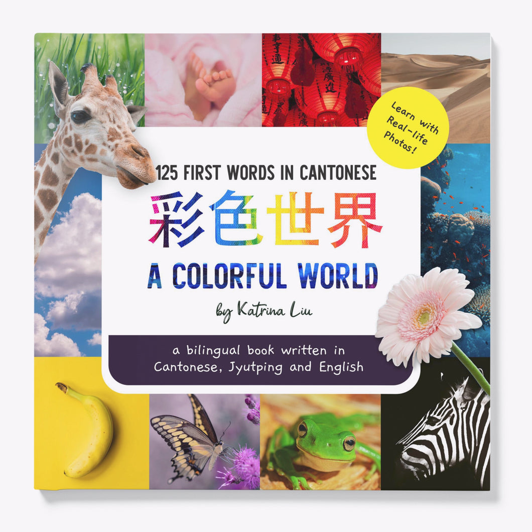 A Colorful world (125 First Words in Chinese) - A Bilingual Children's Book (Written in Cantonese, Jyutping and English)