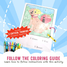 Load image into Gallery viewer, A Colorful World by Katrina Liu - Color by Number Activity Sheets for kids by Lycheepress
