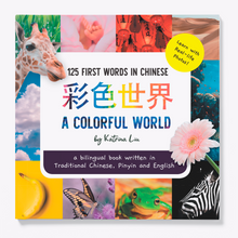 Load image into Gallery viewer, A Colorful world (125 First Words in Chinese) - A Bilingual Children&#39;s Book (Written in Traditional Chinese, Pinyin and English)
