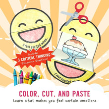 Load image into Gallery viewer, Mina&#39;s Ups and Downs by Katrina Liu - Emoji Emotions Activity Sheets for kids by Lycheepress
