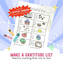 Load image into Gallery viewer, The Gratitude Jar by Katrina Liu - Count and Draw Activity Sheets for kids by Lycheepress
